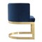 Manhattan Comfort Aura Dining Chair in Royal Blue and Polished Brass DC026-BL - alternate 4